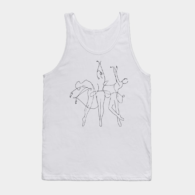 The Three Ballerinas Tank Top by Alexander S.